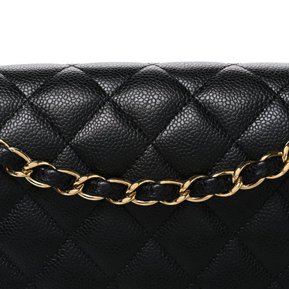 Chanel Caviar Quilted Jumbo Double Flap Black 8 of 11