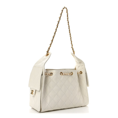 Chanel Caviar Quilted Small Chanel 25 Handbag White 3 of 10