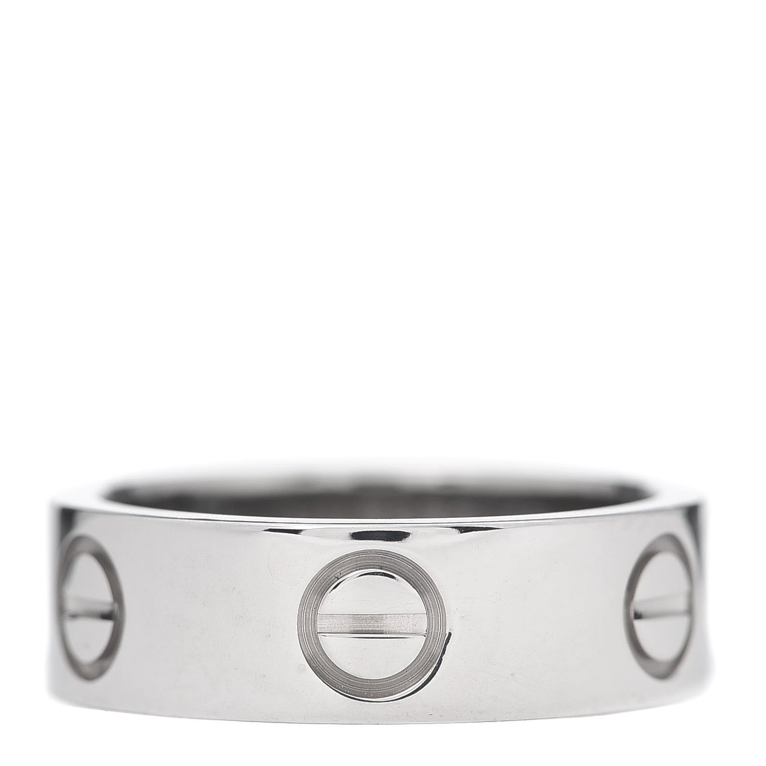 Cartier 18K White Gold 5.5mm LOVE Ring 48 4.5 3 of 4