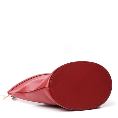 Celine Smooth Calfskin Clasp Bucket Bag Red 4 of 8
