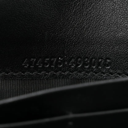 Gucci Calfskin Matelasse GG Marmont Chain Wallet Black 8 of 13