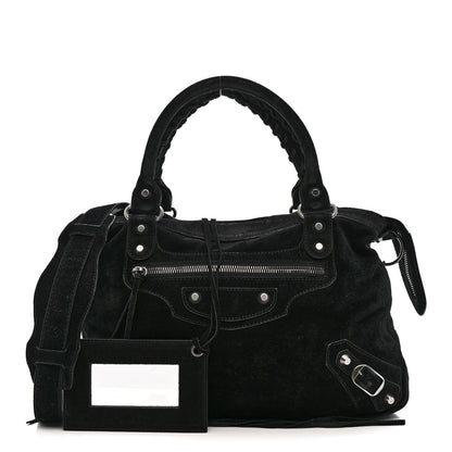 Balenciaga Baby Daim Suede Classic Hardware Town Black 3 of 19