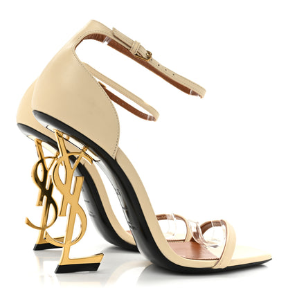 Saint Laurent Patent Calfskin 110 Opyum Sandals 37.5 Real Beige 4 of 9