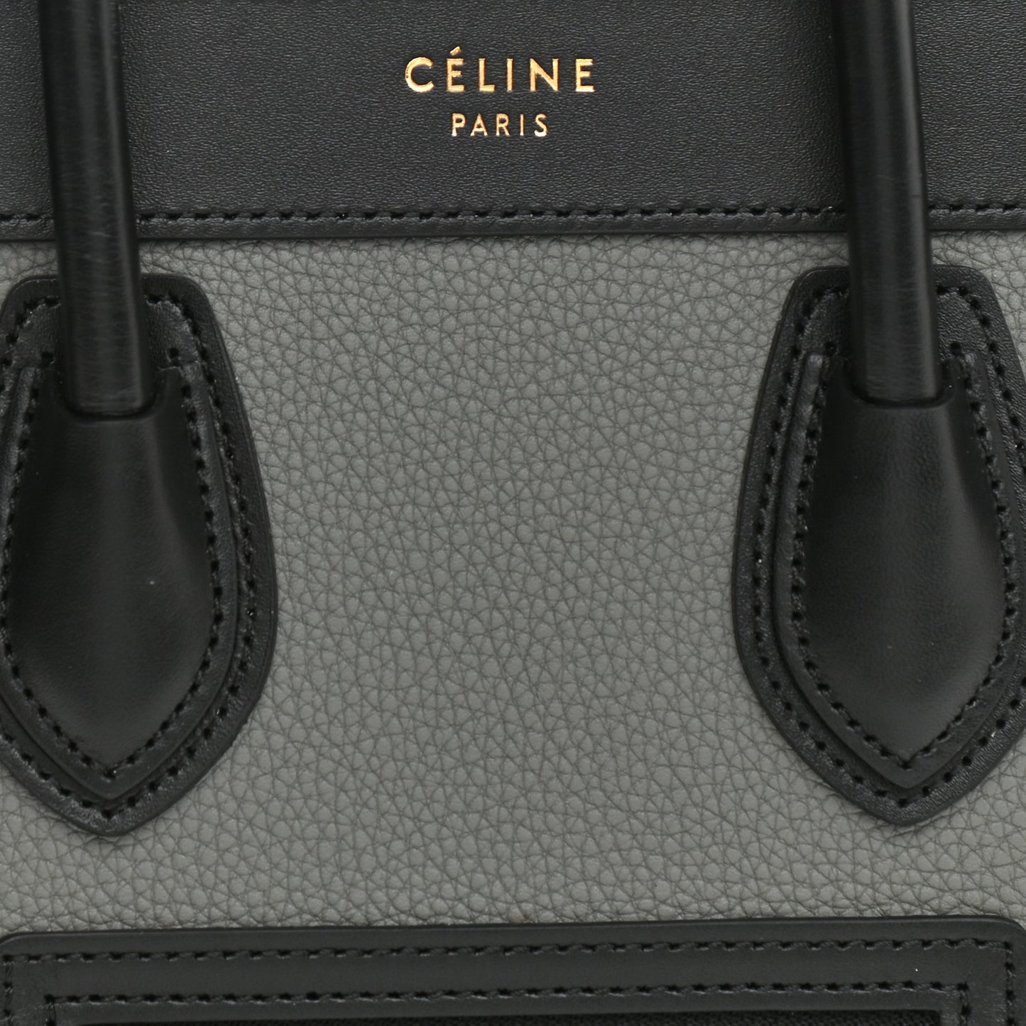 Smooth Drummed Calfskin Nano Luggage Zinc Almond