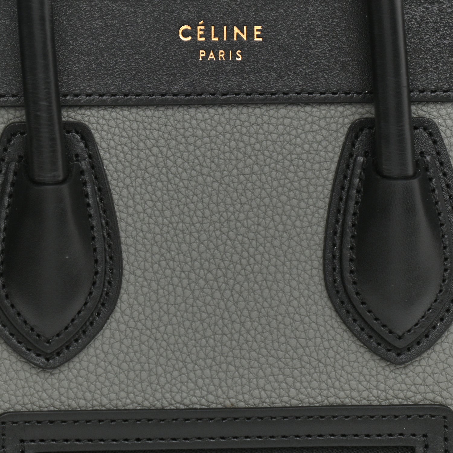Celine Smooth Drummed Calfskin Nano Luggage Zinc Almond 8 of 10