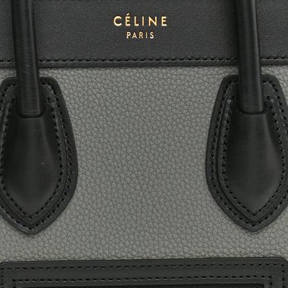 Celine Smooth Drummed Calfskin Nano Luggage Zinc Almond 8 of 10