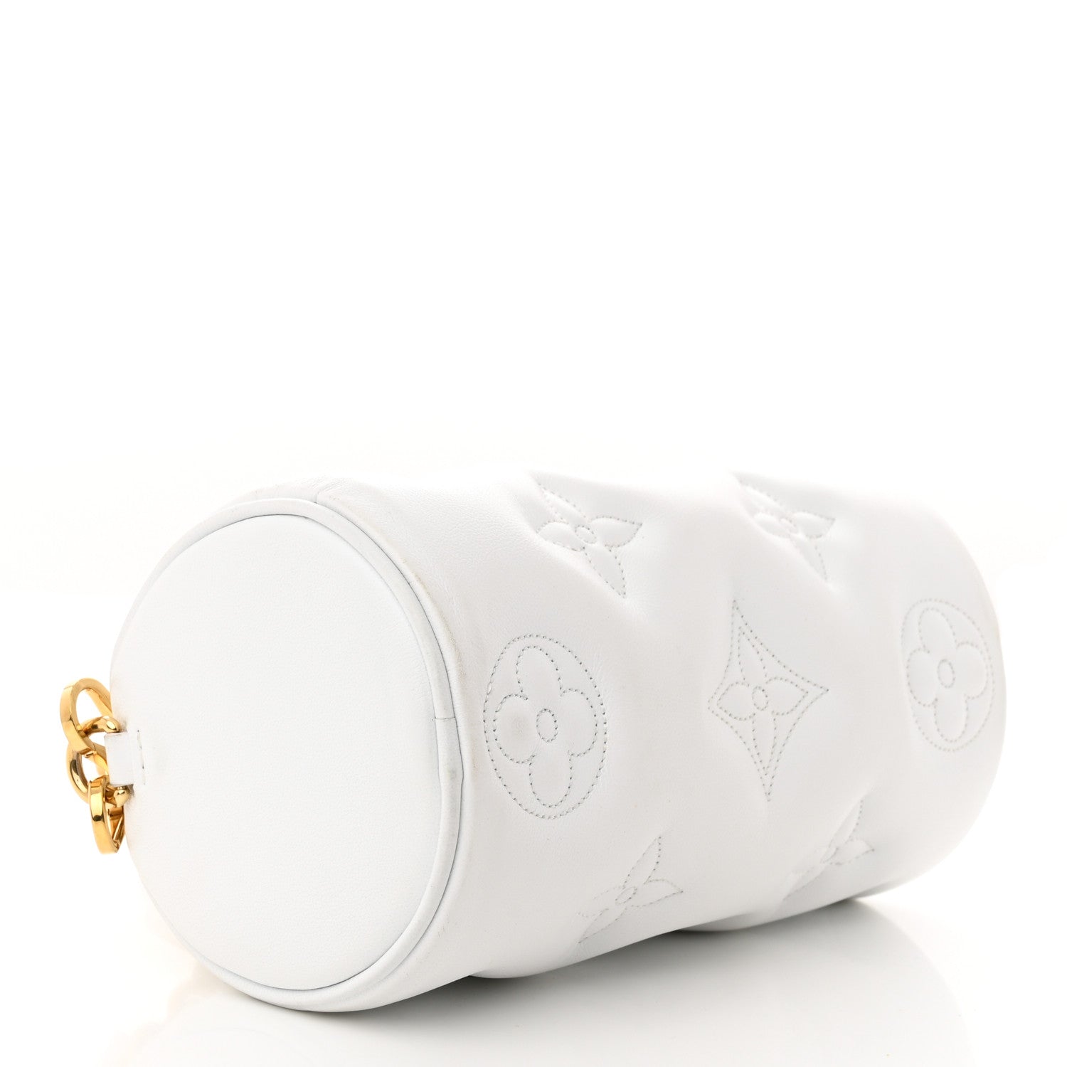Louis Vuitton Calfskin Bubblegram Papillon BB Snow White 4 of 10
