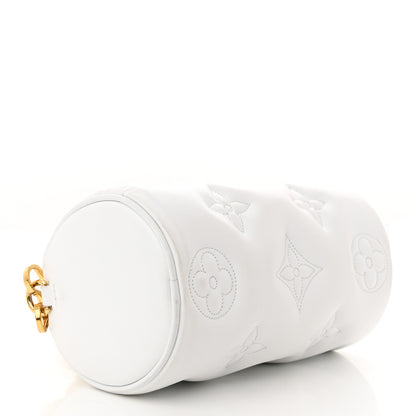 Louis Vuitton Calfskin Bubblegram Papillon BB Snow White 4 of 10