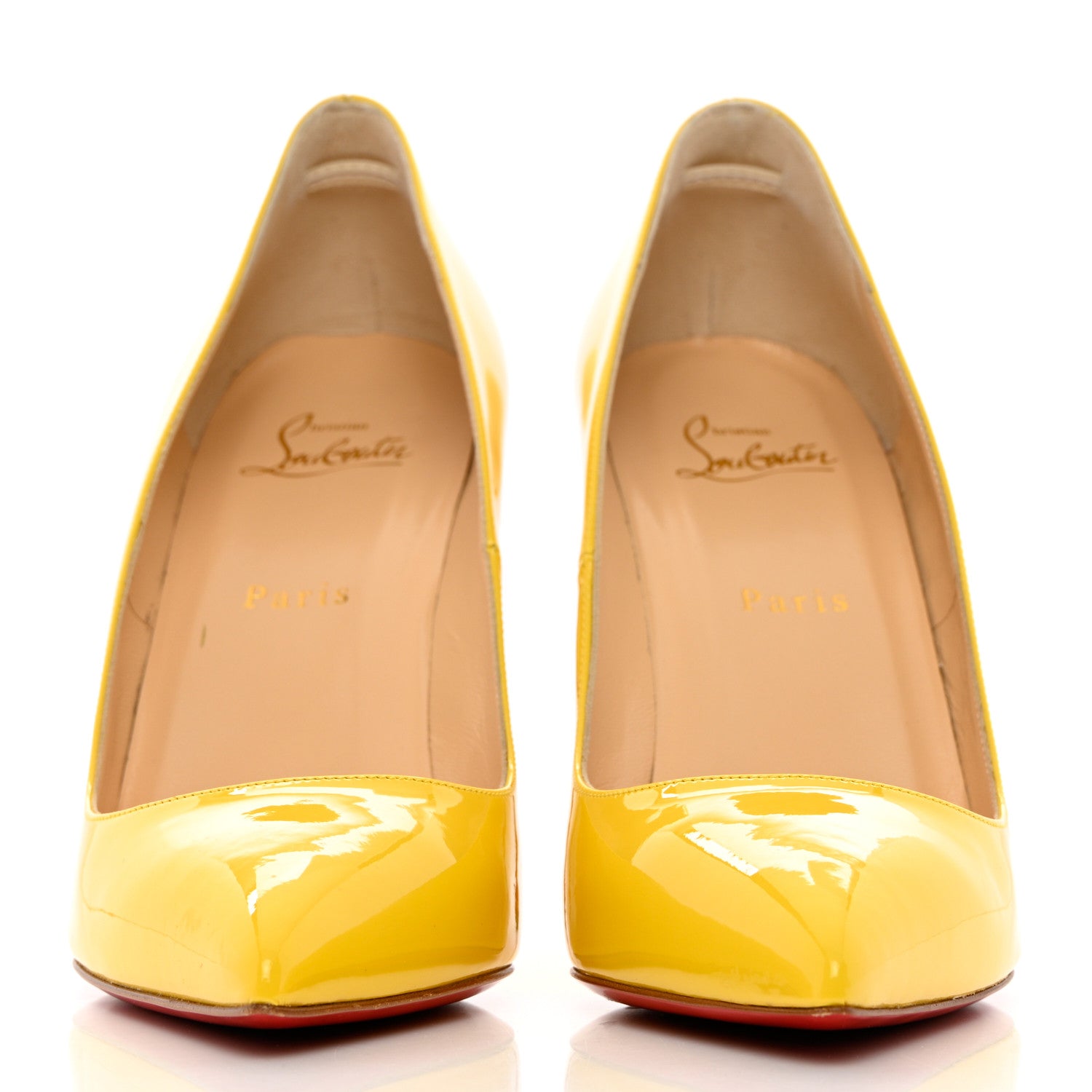 Christian Louboutin Patent Batignolles 100 Pumps 39.5 Canari 2 of 8