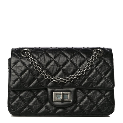 Chanel Aged Calfskin Quilted 2.55 Reissue Mini Flap Black 1 of 11