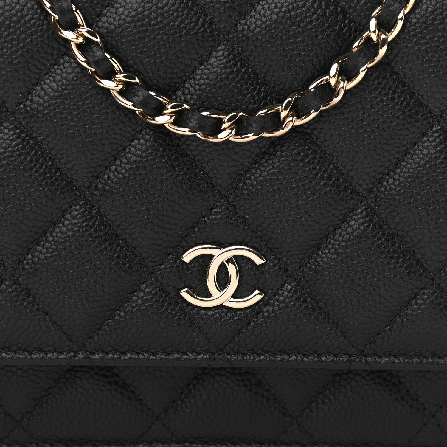 Chanel Caviar Quilted Tiny CC Wallet On Chain WOC Black 8 of 13