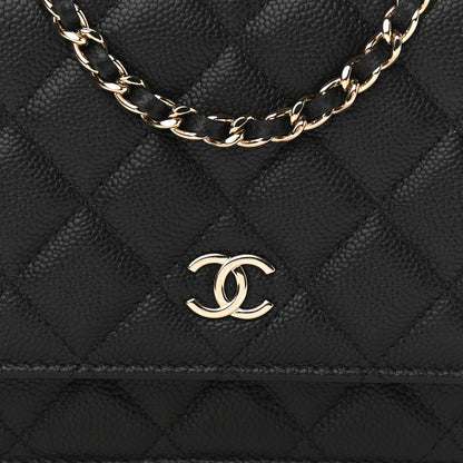 Chanel Caviar Quilted Tiny CC Wallet On Chain WOC Black 8 of 13