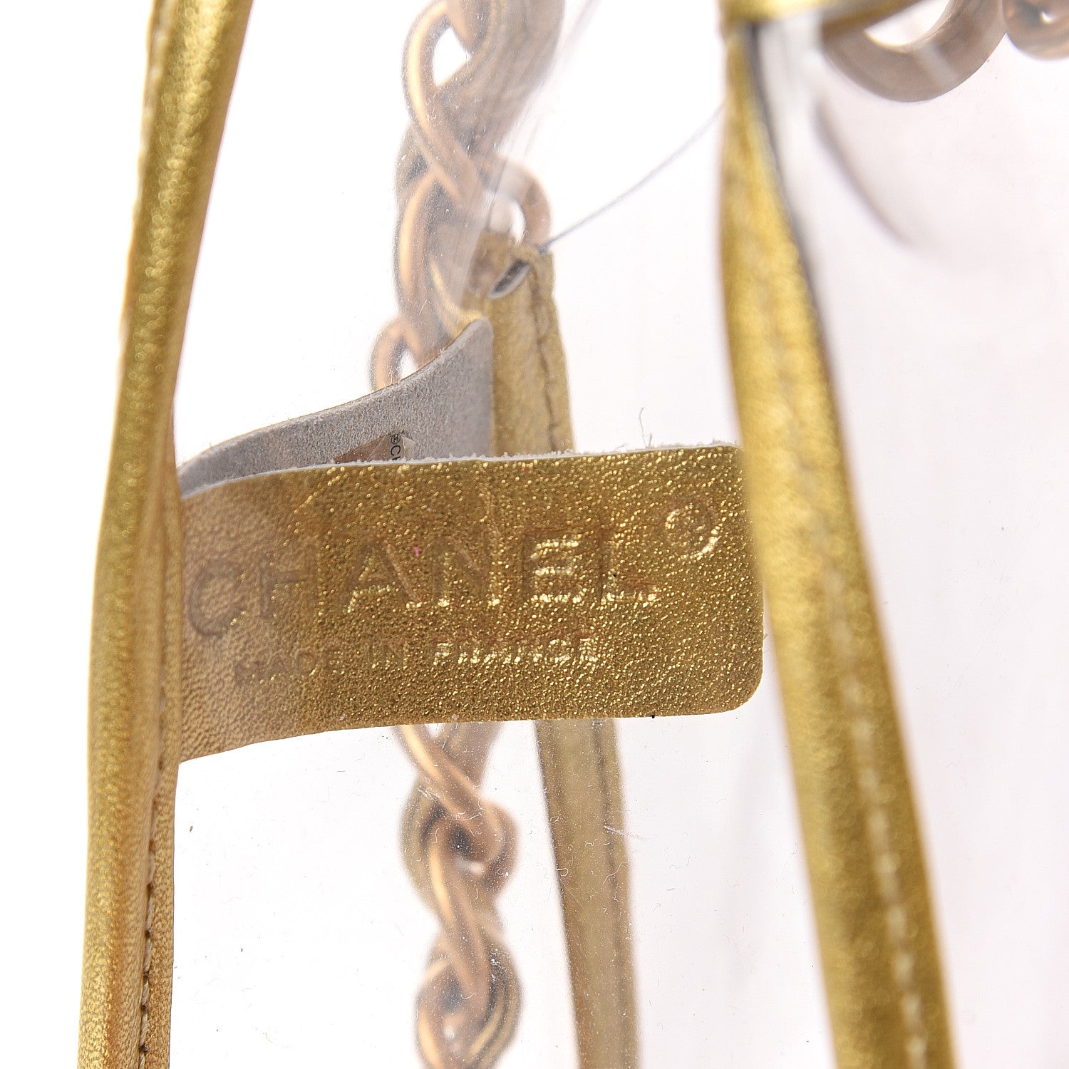 Chanel Vinyl Naked Tote Gold 5 of 9