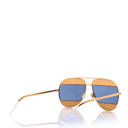 Christian Dior Split 1 Aviator Sunglasses Gold 4 of 7