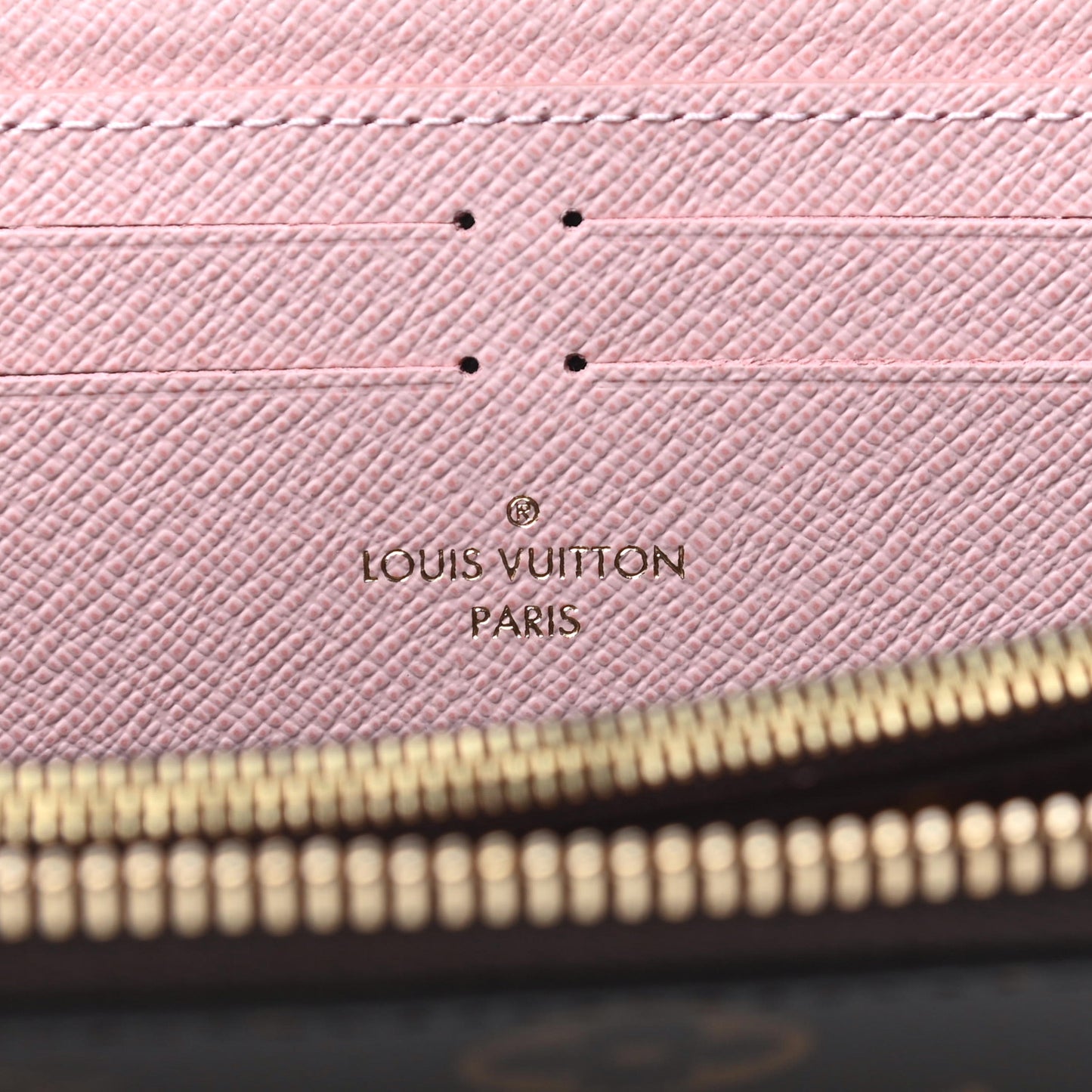 Monogram Clemence Wallet Rose Ballerine