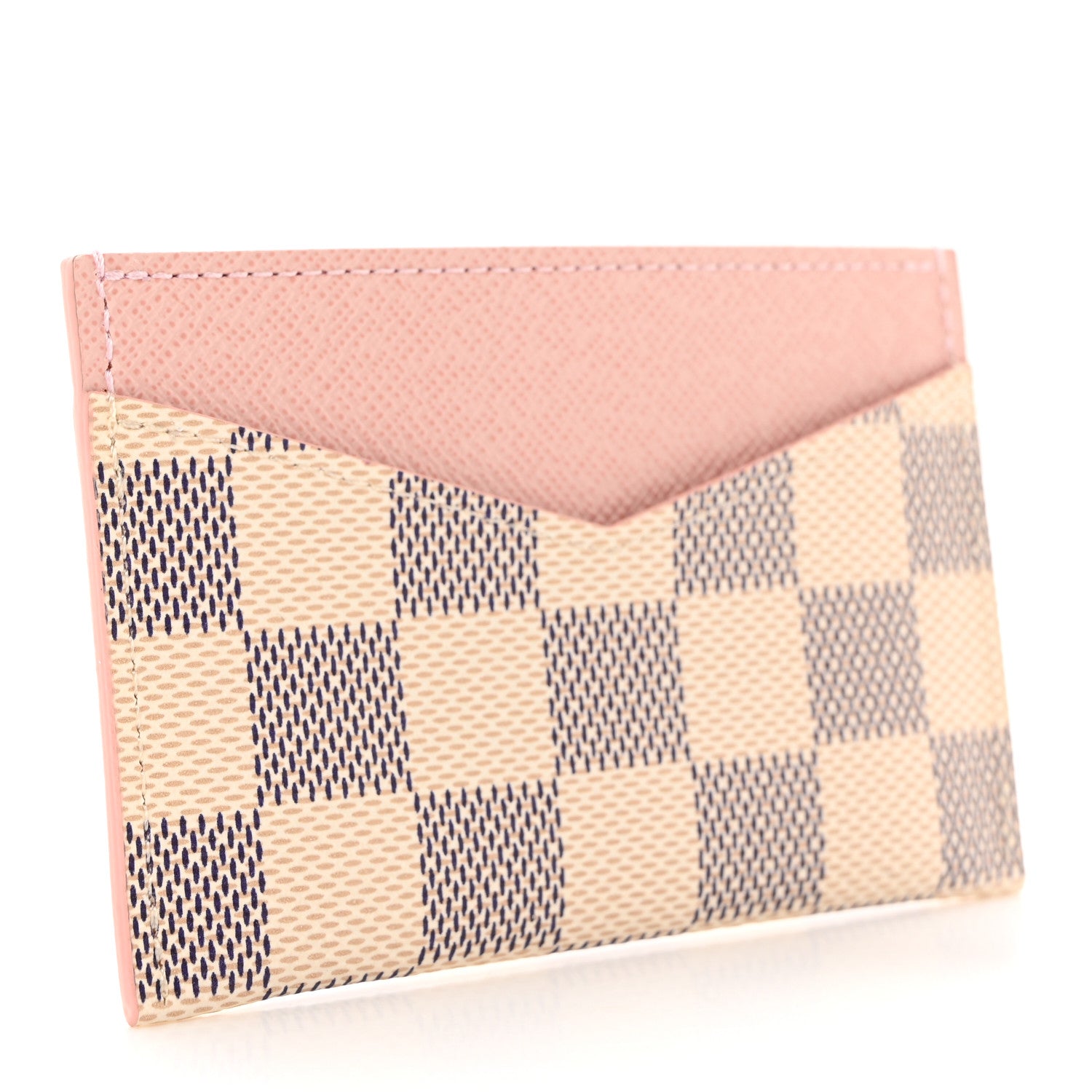 Louis Vuitton Damier Azur Daily Card Holder Rose Ballerine 3 of 8