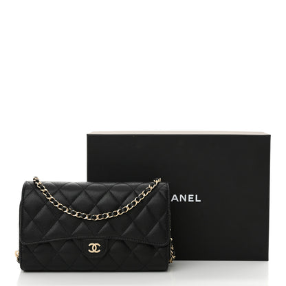 Chanel Caviar Quilted Phone Holder Wallet on Removable Chain Black 14 of 14
