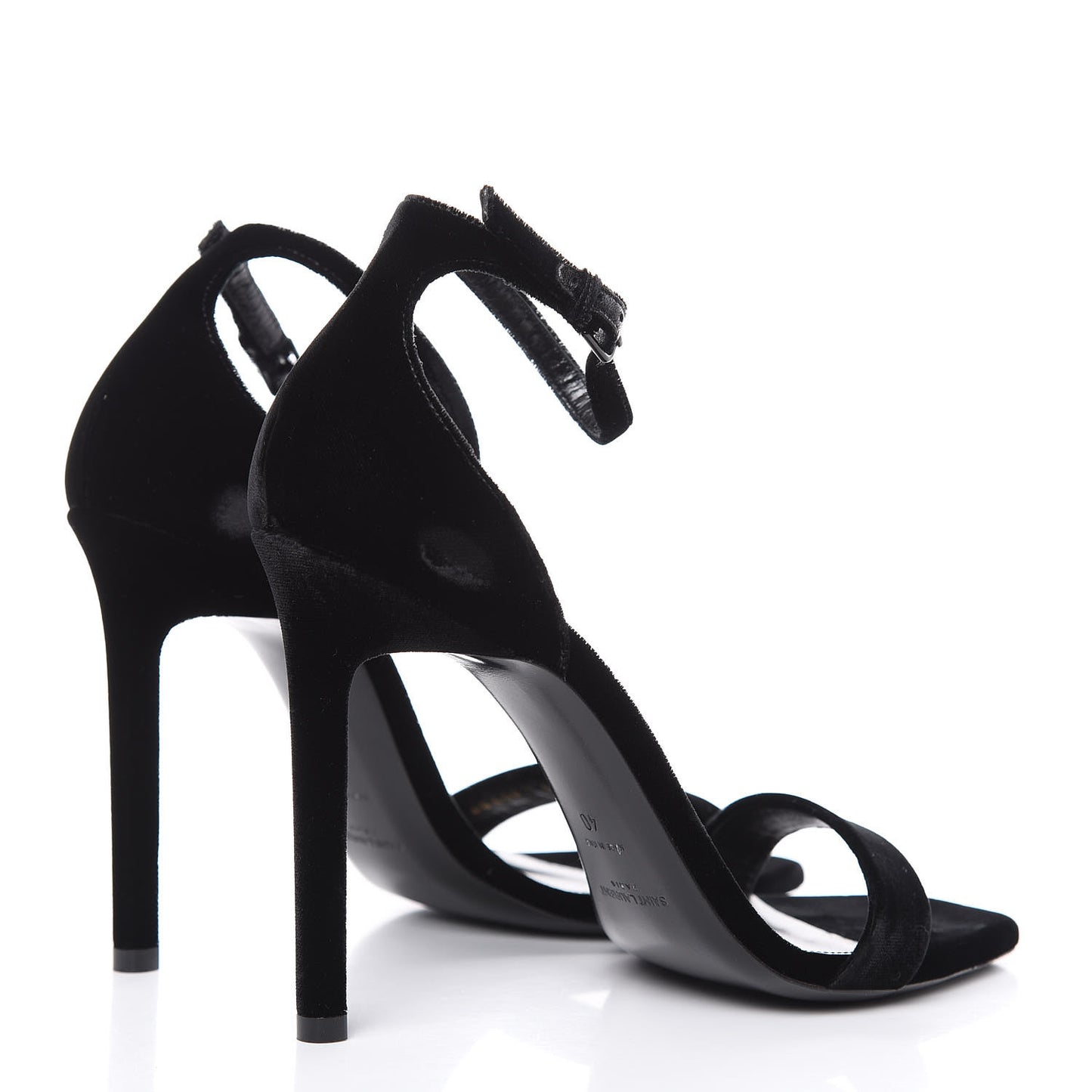 Velvet Amber 105 Ankle Strap Sandals 40 Black