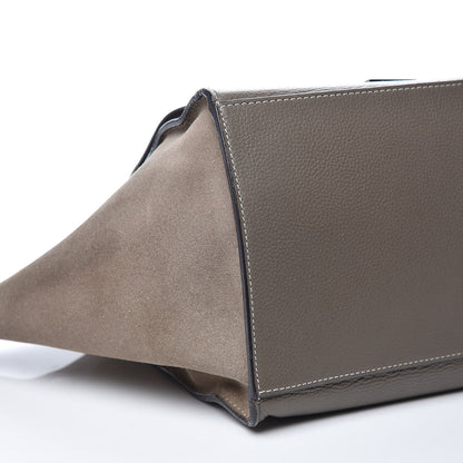 Celine Drummed Calfskin Suede Small Trapeze Souris 5 of 19