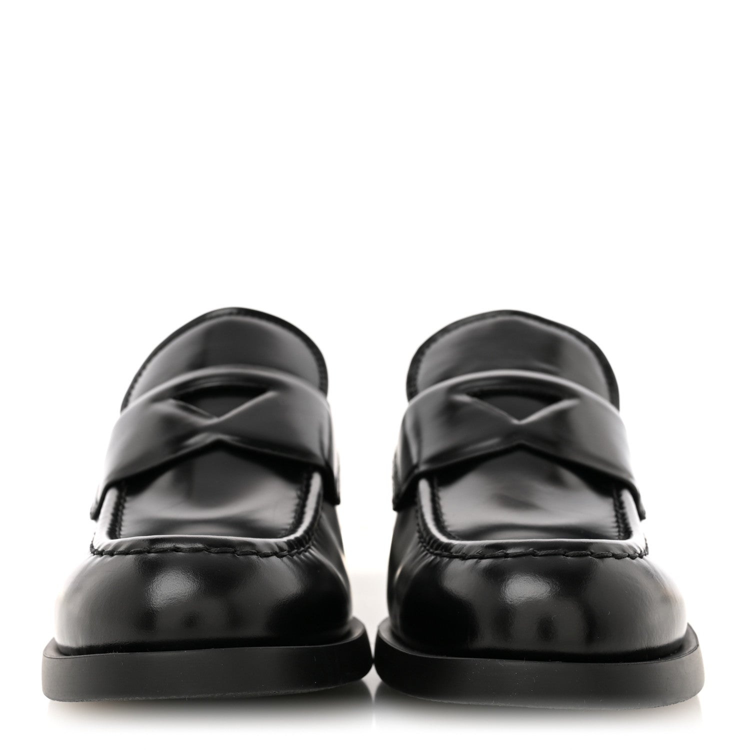 Prada Spazzolato Loafers 40 Black 3 of 11