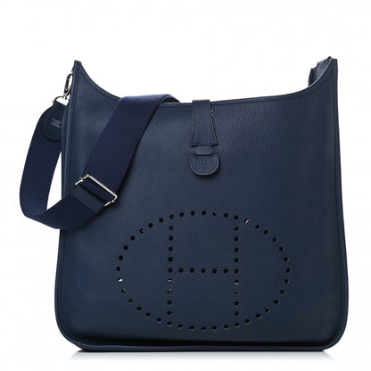 Hermes Taurillon Clemence Evelyne III TGM Bleu Obscur 1 of 11