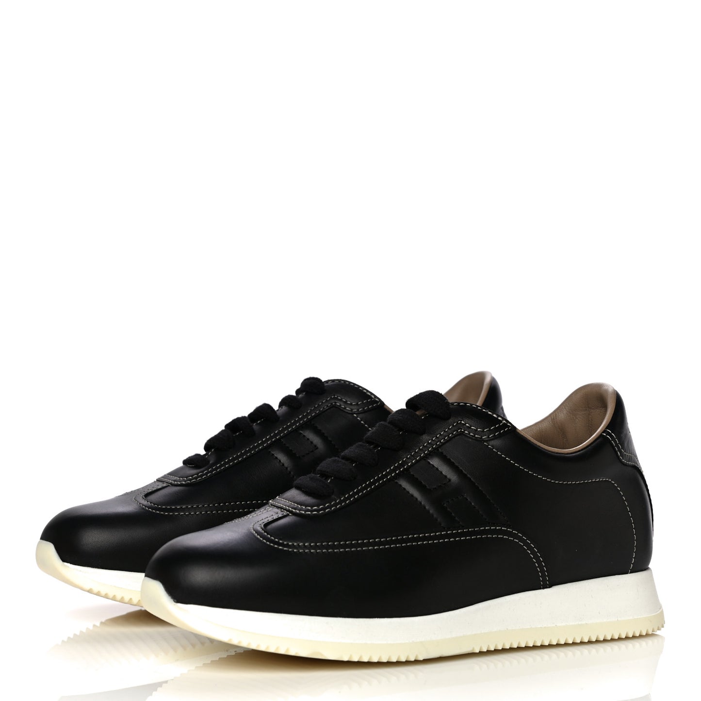 Calfskin Womens Quick Sneakers 38 Black