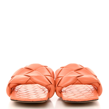 Bottega Veneta Nappa Maxi Intrecciato Lido Flat Sandals 36.5 Papaya 2 of 8