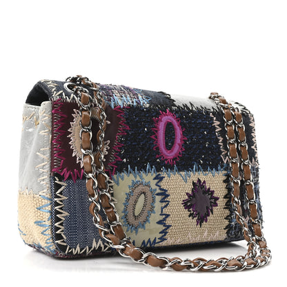Chanel Denim Tweed Patchwork Medium Single Flap Multicolor 2 of 9