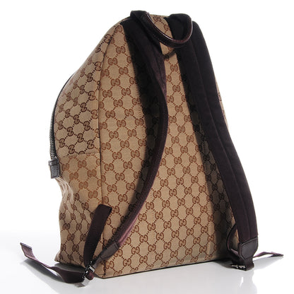 Gucci GG Monogram Web Medium Classic Backpack Brown 3 of 7