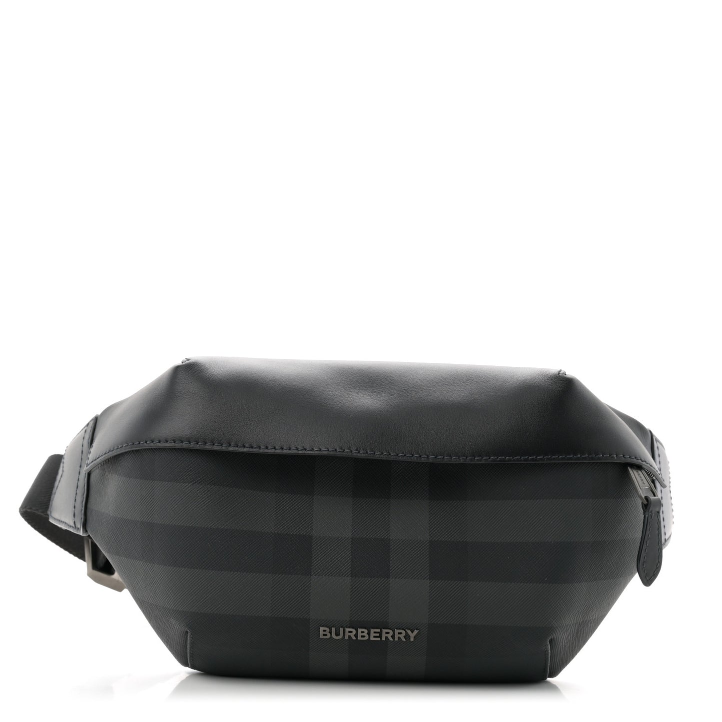 Charcoal Check Calfskin Sonny Bum Bag Charcoal