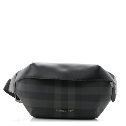 Burberry Charcoal Check Calfskin Sonny Bum Bag Charcoal 1 of 10