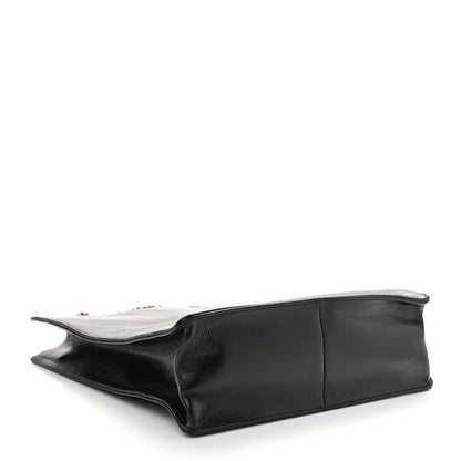 Chanel Shiny Aged Calfskin North South Shopping Bag Black 4 of 10