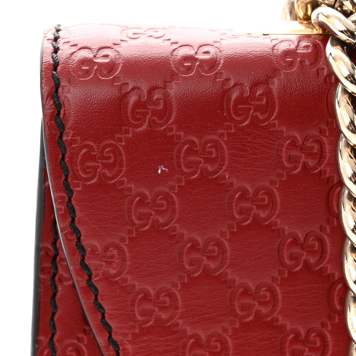 Gucci Microguccissima Medium Emily Chain Shoulder Bag Red 12 of 12
