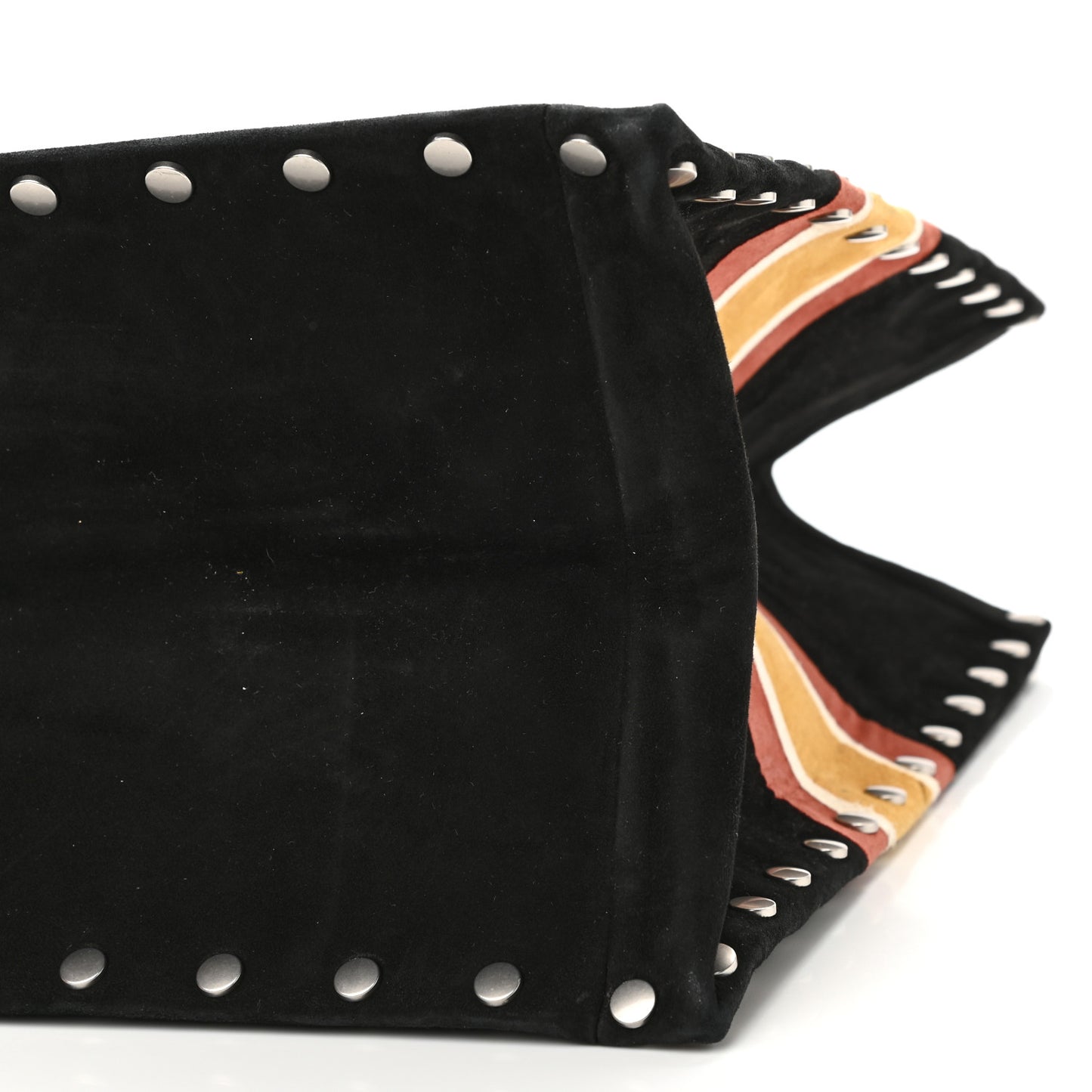Suede Floral Hand Painted Large Book Tote Black
