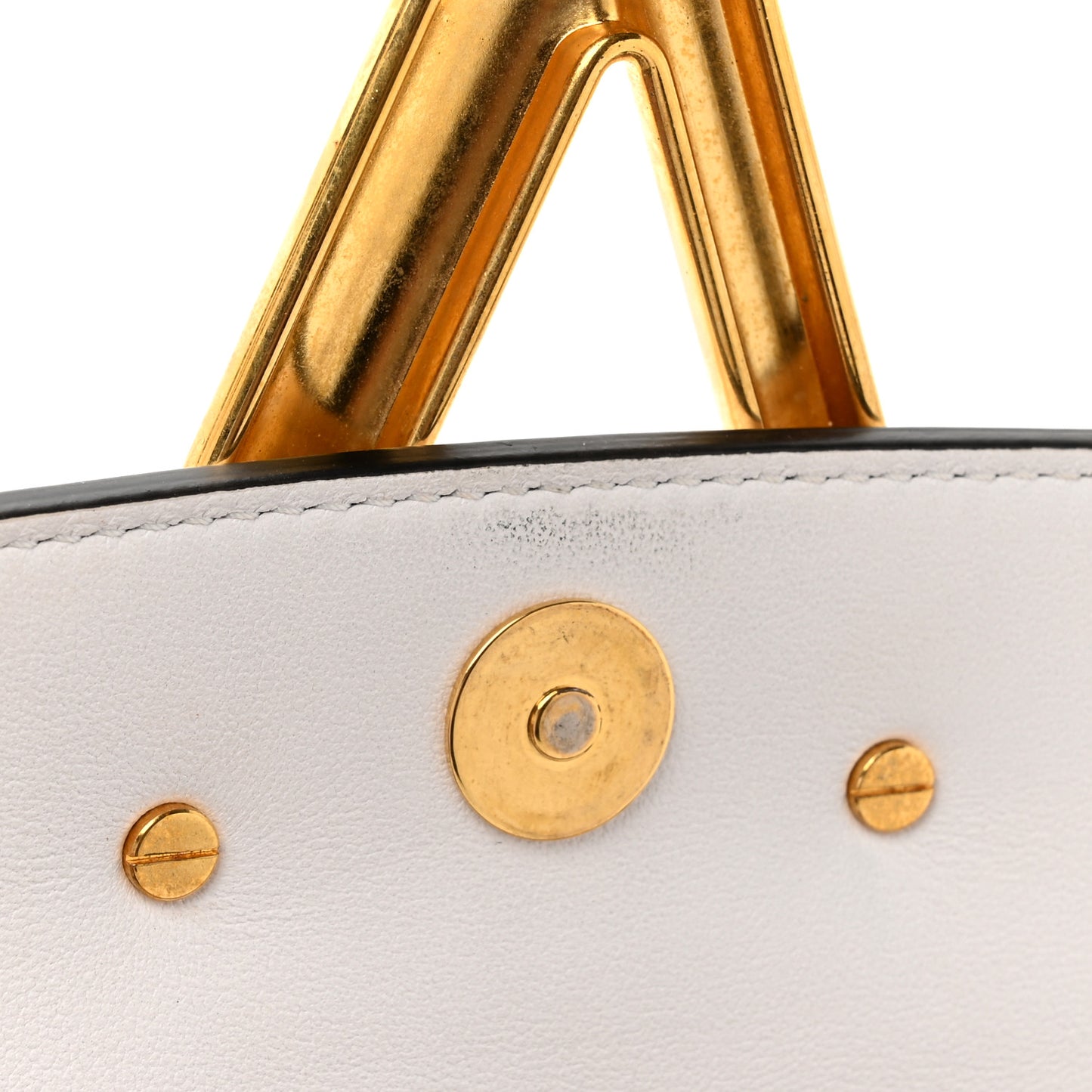 Smooth Calfskin Supervee Shoulder Bag Optic White