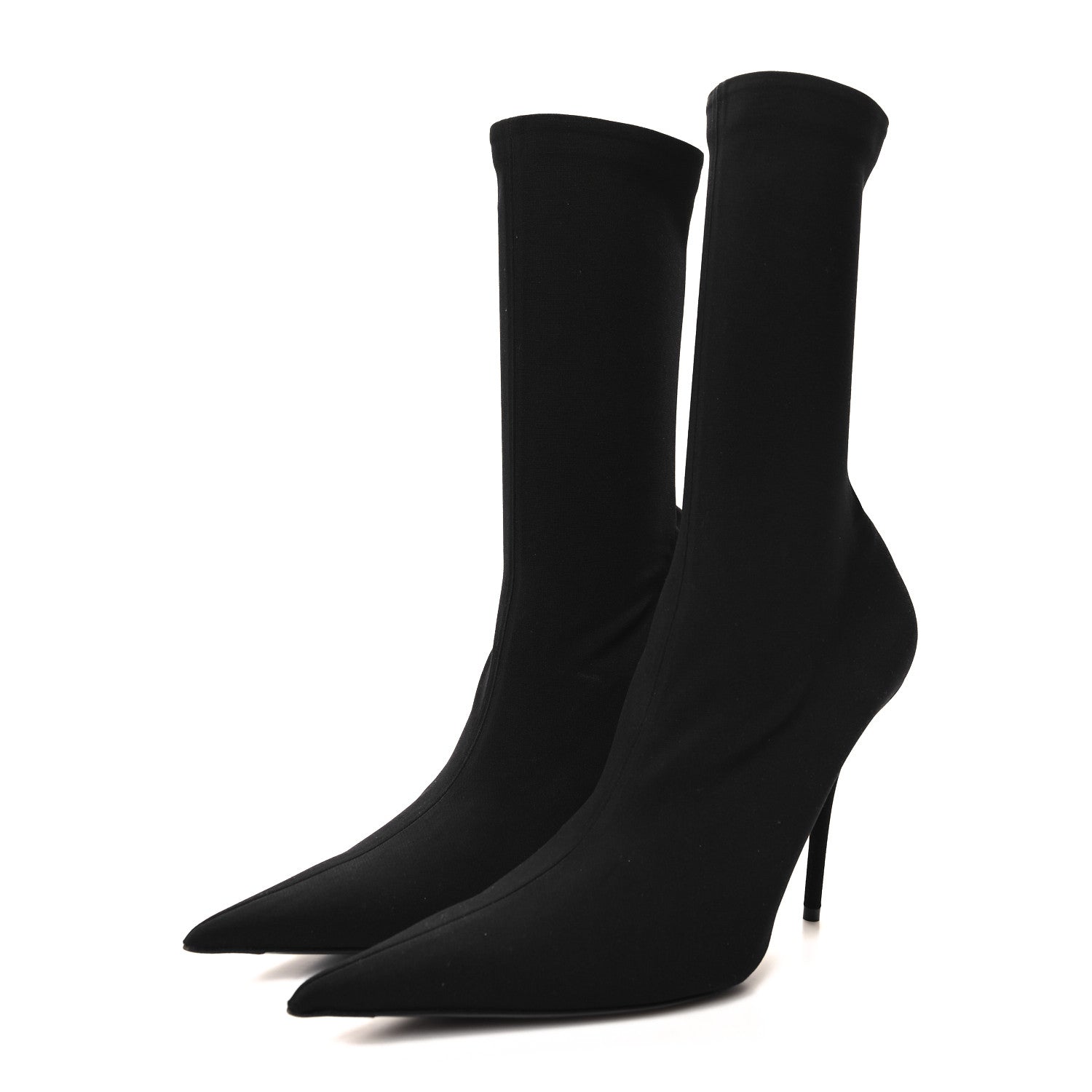 Balenciaga Jersey Crepe Round Toe Knife Booties 41 Black 3 of 7