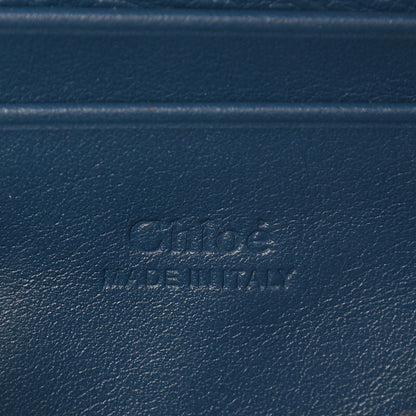 Chloe Suede Calfskin Mini Faye Shoulder Bag Majolica Blue 7 of 8