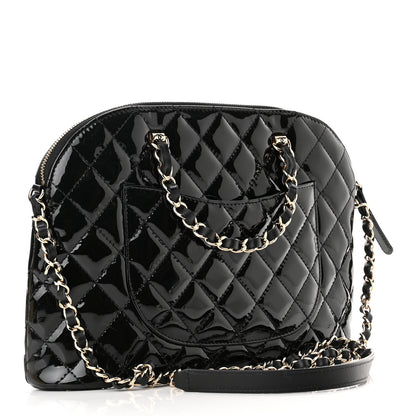 Chanel Patent Quilted Shiny Coco Small Shopping Bag Black 3 of 11