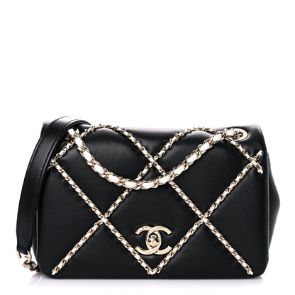 Chanel Lambskin Small Entwined Chain Flap Black 1 of 10