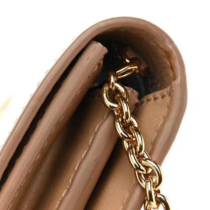 Salvatore Ferragamo Calfskin City Wallet On Chain Almond 13 of 13