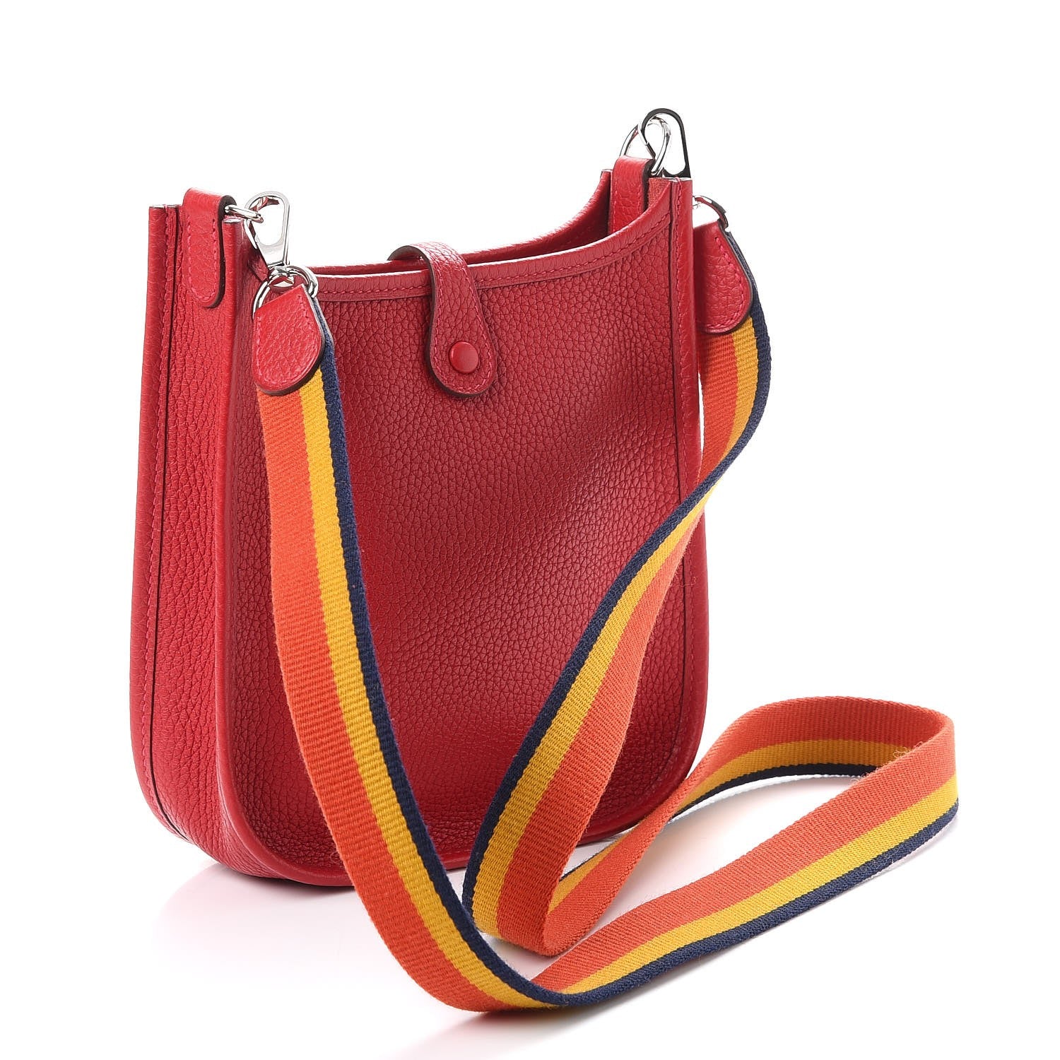 Hermes Taurillon Clemence Amazone Evelyne TPM Rouge Casaque 3 of 8