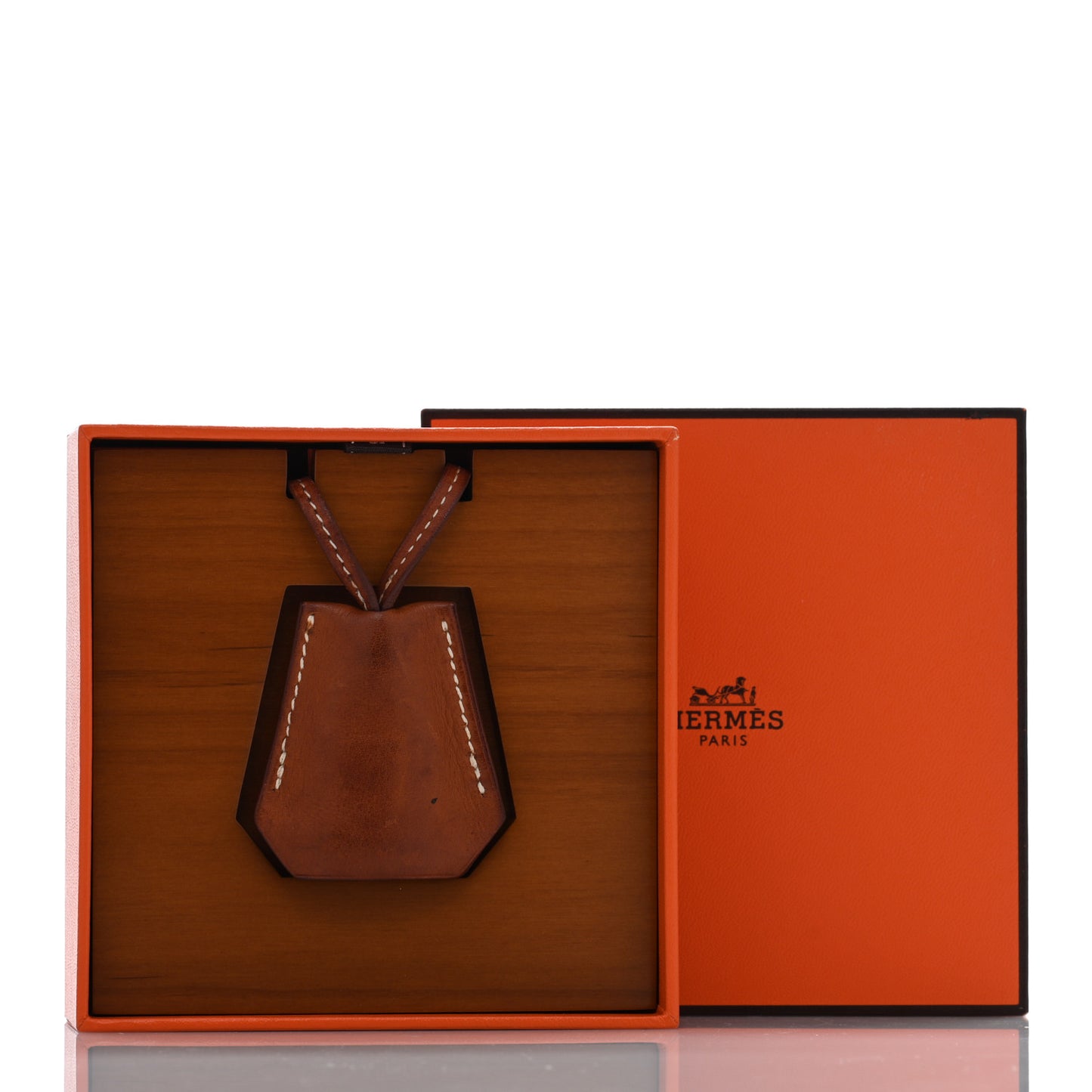 Stainless Steel Barenia Kelly Clochette Necklace Watch Fauve