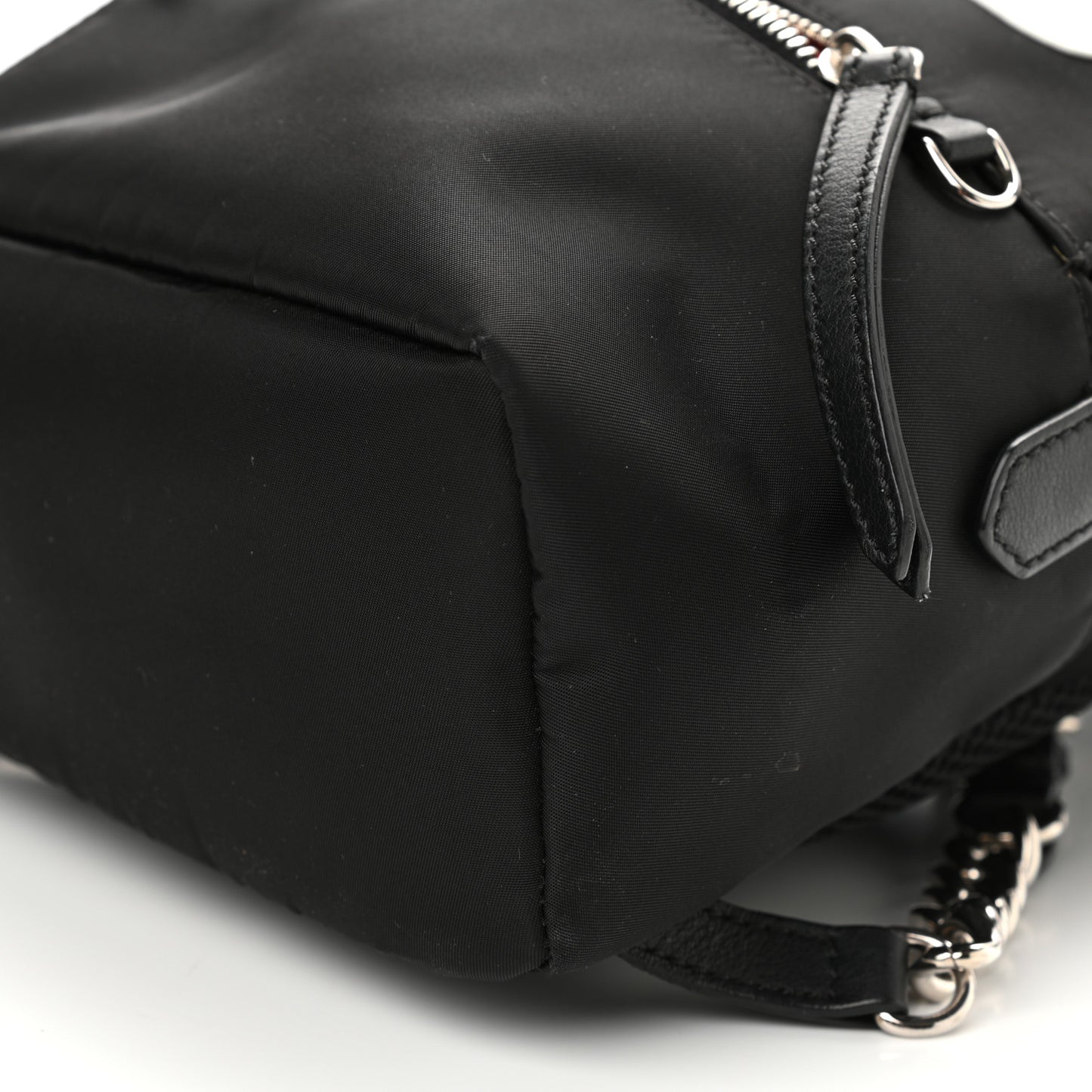 Nylon Vitello Fox Goat Fur Monster Eyes Mini Backpack Black Multicolor Sky