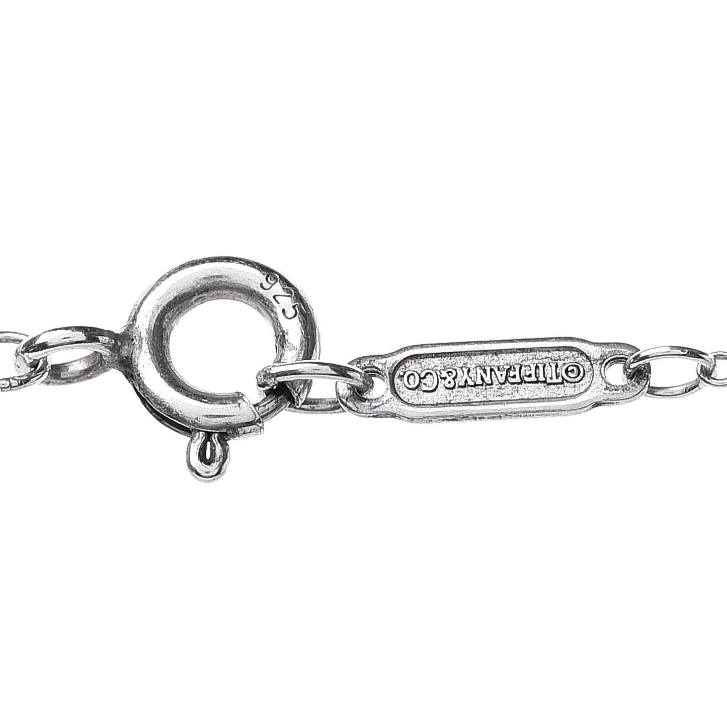 Sterling Silver 16mm Elsa Peretti Open Heart Pendant Necklace