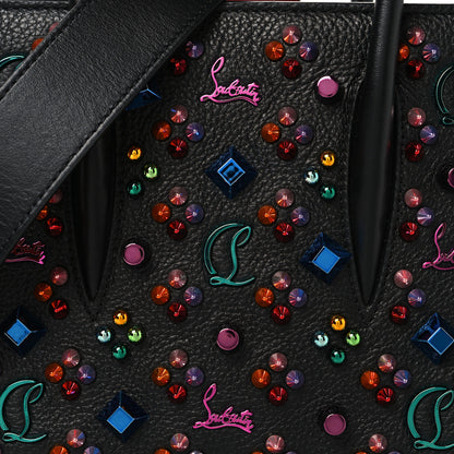 Christian Louboutin Calfskin Spikes Loubinthesky Mini Paloma Black Multicolor 7 of 9
