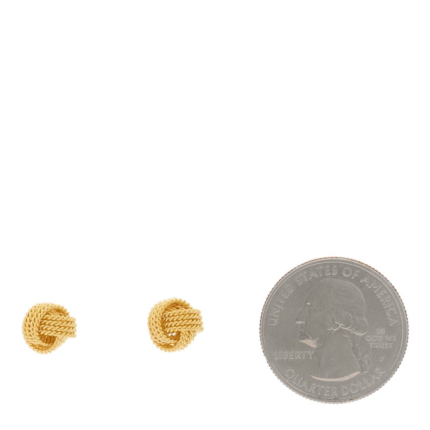 18K Yellow Gold Twist Knot Earrings