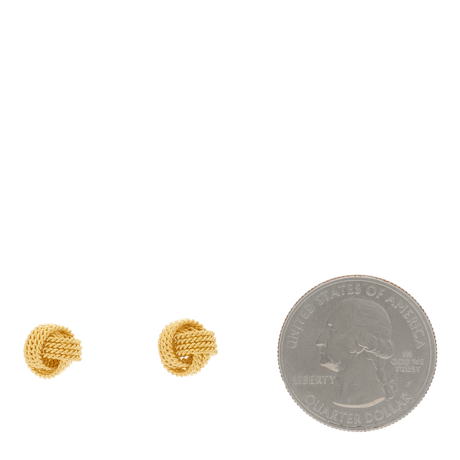 Tiffany 18K Yellow Gold Twist Knot Earrings 2 of 4