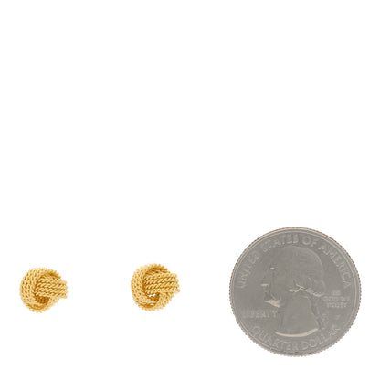 Tiffany 18K Yellow Gold Twist Knot Earrings 2 of 4