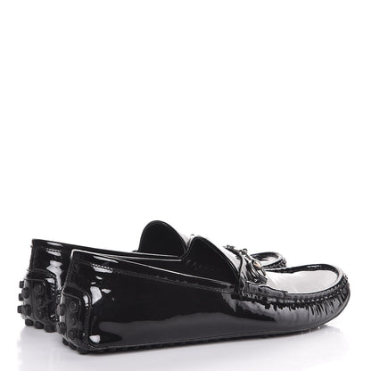 Gucci Men's Patent Horsebit Driver Loafers 10.5 Black 4 of 9