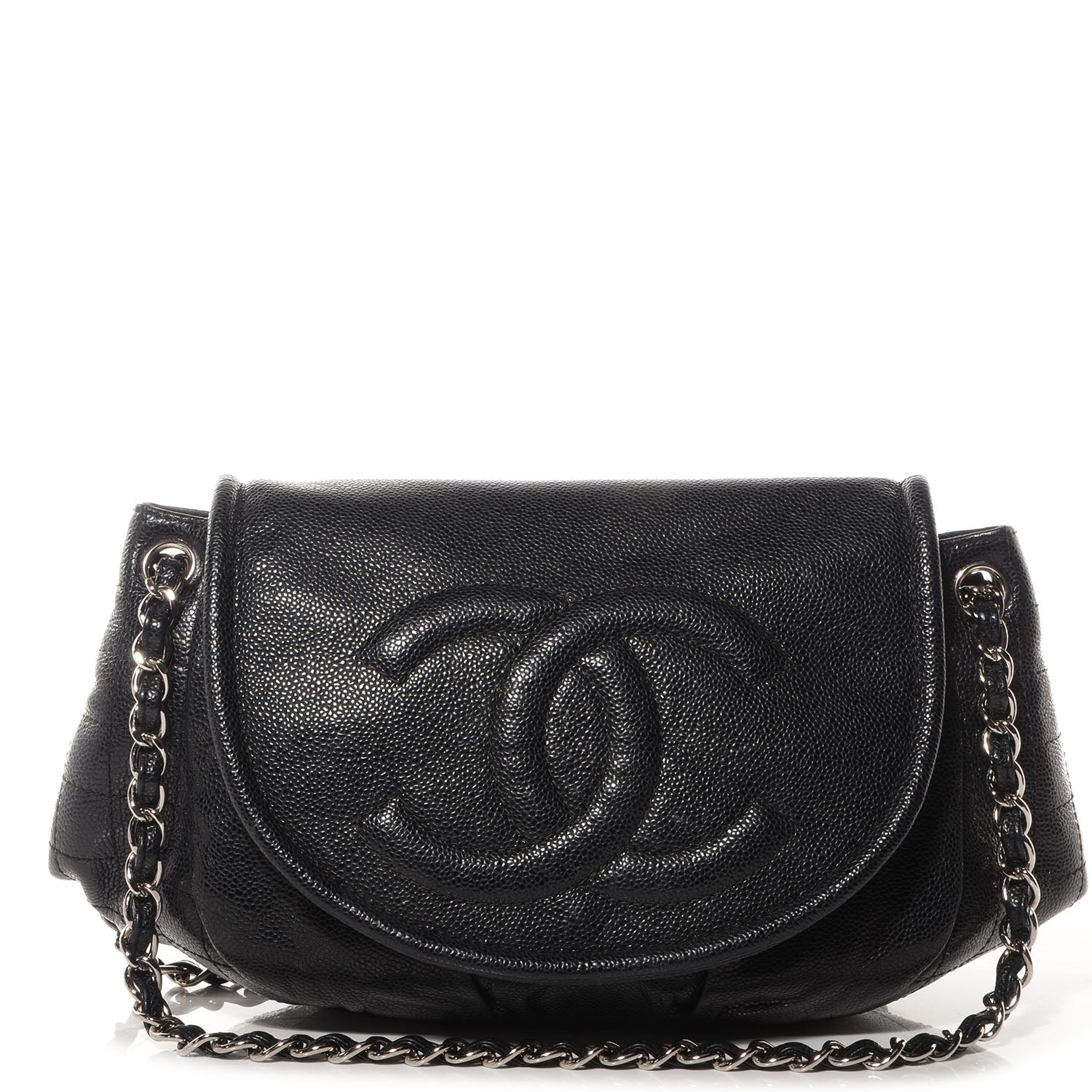 Chanel Caviar Half Moon Large Flap Black 1 of 8